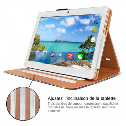 Etui de Protection et Support Noir pour Tablette Logicom La Tab 105