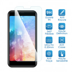 Verre Fléxible Dureté 9H pour Smartphone Logicom Le Five (Pack x2)