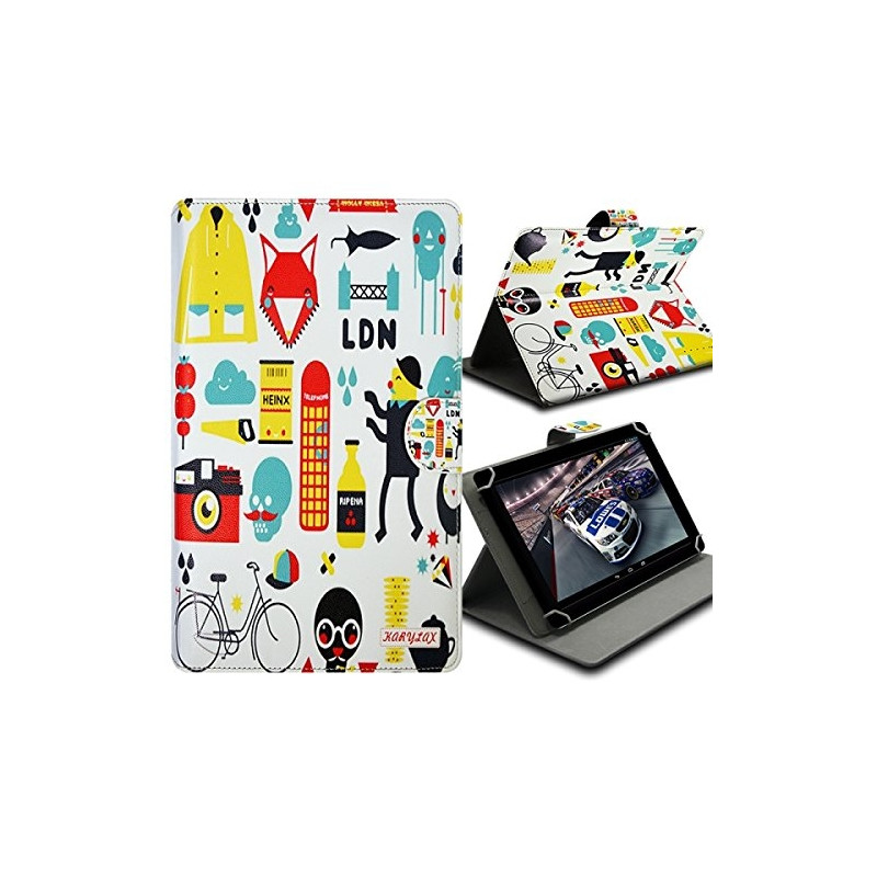 Etui Universel S Support motif ZA04 pour Tablette Samsung Galaxy Tab 4 7"