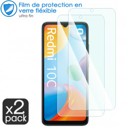 Verre Fléxible Dureté 9H pour Smartphone Xiaomi Redmi 10c (Pack x2)