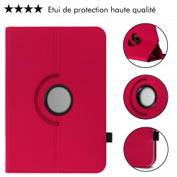 Étui de Protection Fuschia mode Support pour Tablette Danew Dslide 1025