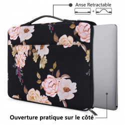 Sacoche Housse de Protection (S-Fleur 3) pour Apple MacBook Pro 13"