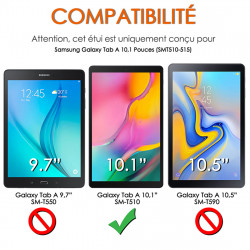 Clavier AZERTY + Étui Noir pour Samsung Galaxy Tab A 10.1 SM-T510