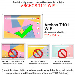 Étui de Protection Support (R02-Bordeau) pour Tablette Archos t101 Wifi