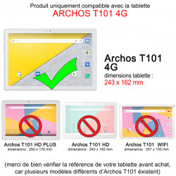 Etui de Protection et Support Bleu pour Tablette Archos T101 4G