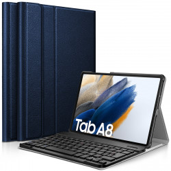 Étui de Protection Slim (Bleu) + Clavier Bluetooth pour Samsung Galaxy Tab A8 2022