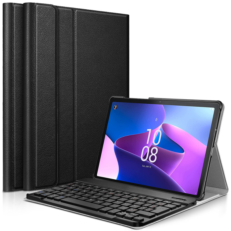 Étui de Protection Slim (Noir) + Clavier pour Lenovo Tab M10 Plus (3e Gen) 10.6 2022