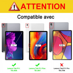 Étui Blanc Clavier Azerty Bluetooth pour Lenovo Tab P11 Plus (11 pouces)