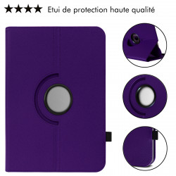 Étui de Protection Violet mode Support pour Logicom La Tab 127 / 128 / 129