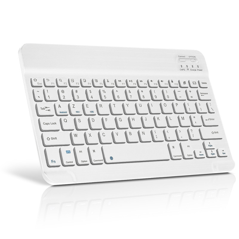 Clavier Blanc sans Fil AZERTY pour Tablette Android Logicom La Tab 129 / 128 /74