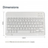 Clavier Blanc sans Fil AZERTY pour Tablette Android Logicom La Tab 129 / 128 /74