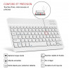 Clavier Blanc sans Fil AZERTY pour Tablette Danew Dslide 1021, Dslide 808 /716