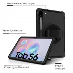 Coque Protection Intégrale Support (Noir) pour Samsung Galaxy Tab S6 10.5 SM-T860