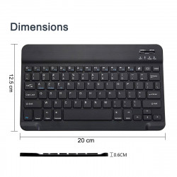 Mini Clavier sans Fil Bluetooth AZERTY pour Logicom La Tab 74 7 pouces