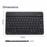 Mini Clavier sans Fil Bluetooth AZERTY pour Logicom La Tab 74 7 pouces