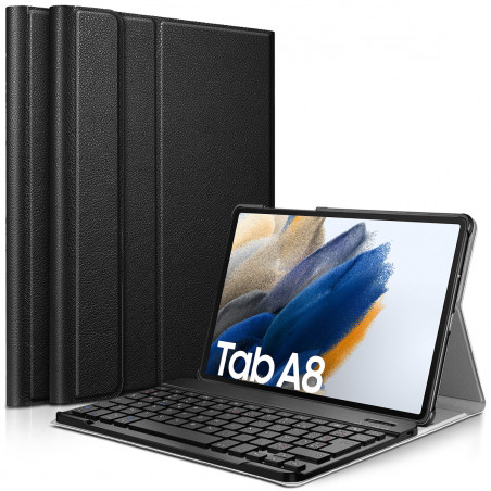 Étui Slim (Noir) + Clavier Bluetooth pour Galaxy Tab A8 10,5" (SM-X200/SM-X205)