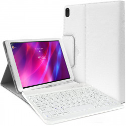 Étui Blanc Clavier Azerty Bluetooth pour Lenovo Tab P11 (11 pouces)