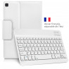 Étui Blanc Clavier Azerty pour Samsung Galaxy Tab S6 Lite 10.4" P610