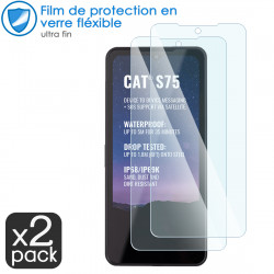 Verre Flexible Dureté 9H pour Smartphone Caterpillar Cat S75 (Pack x2)