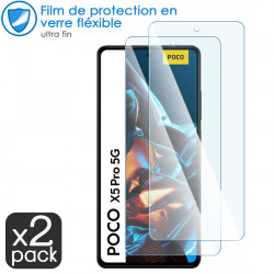 Verre Flexible Dureté 9H pour Smartphone Poco X5 Pro 5G  (Pack x2)