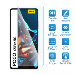 Verre Flexible Dureté 9H pour Smartphone Poco X5 Pro 5G  (Pack x2)