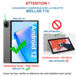 Protection en Verre Fléxible pour Tablette Brillar T16 10 pouces