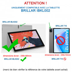 Protection en Verre Fléxible pour Tablette BRILLAR IBLK002 10 pouces