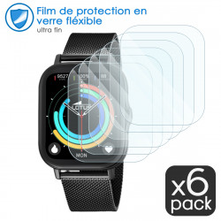 [Pack x6] Protection Écran Verre Flexible pour Popglory P66 Montre Connectée 1.85 Pouces