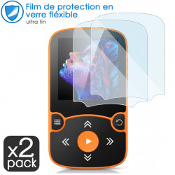 Verre Fléxible Dureté 9H pour écran AGPTEK Lecteur MP3 A65X 1.5 pouces (Pack x2)