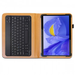 Clavier AZERTY + Étui de Protection (R05-Bordeau) pour Tablette TCL Tab 10V