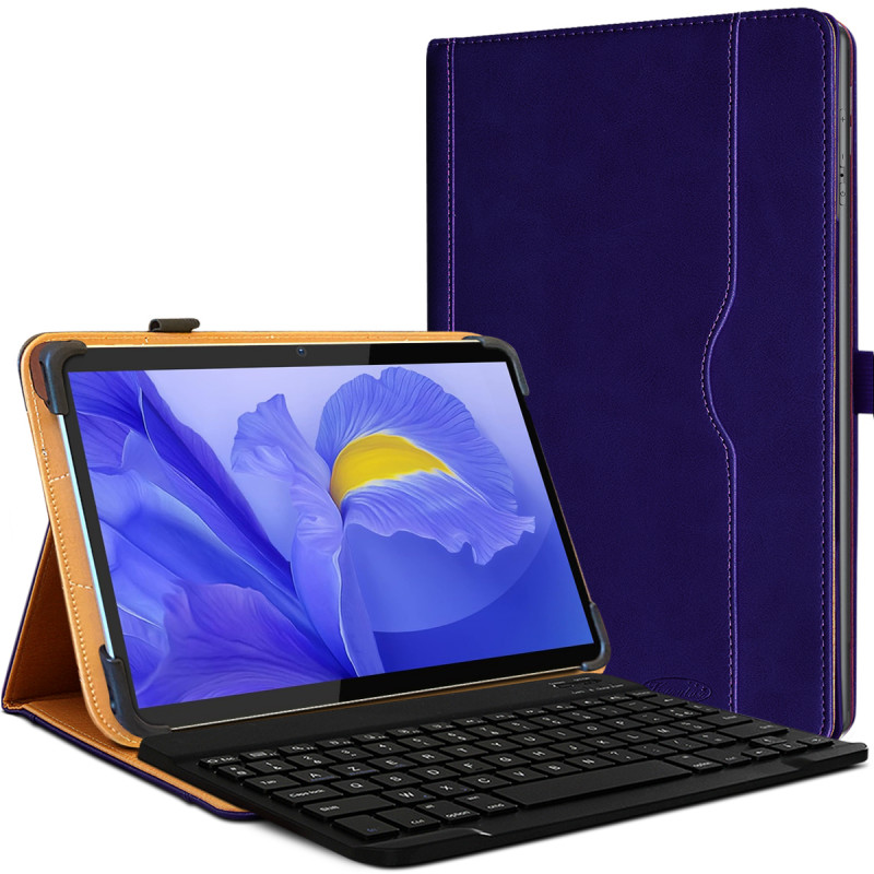 Clavier AZERTY + Étui de Protection (R05-Violet) pour Tablette TCL Tab 10V