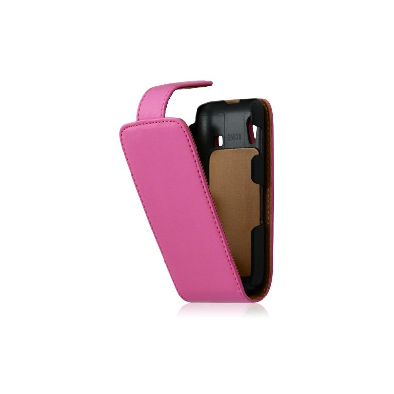 Housse coque étui pour Samsung S5830 Galaxy Ace couleur rose + film