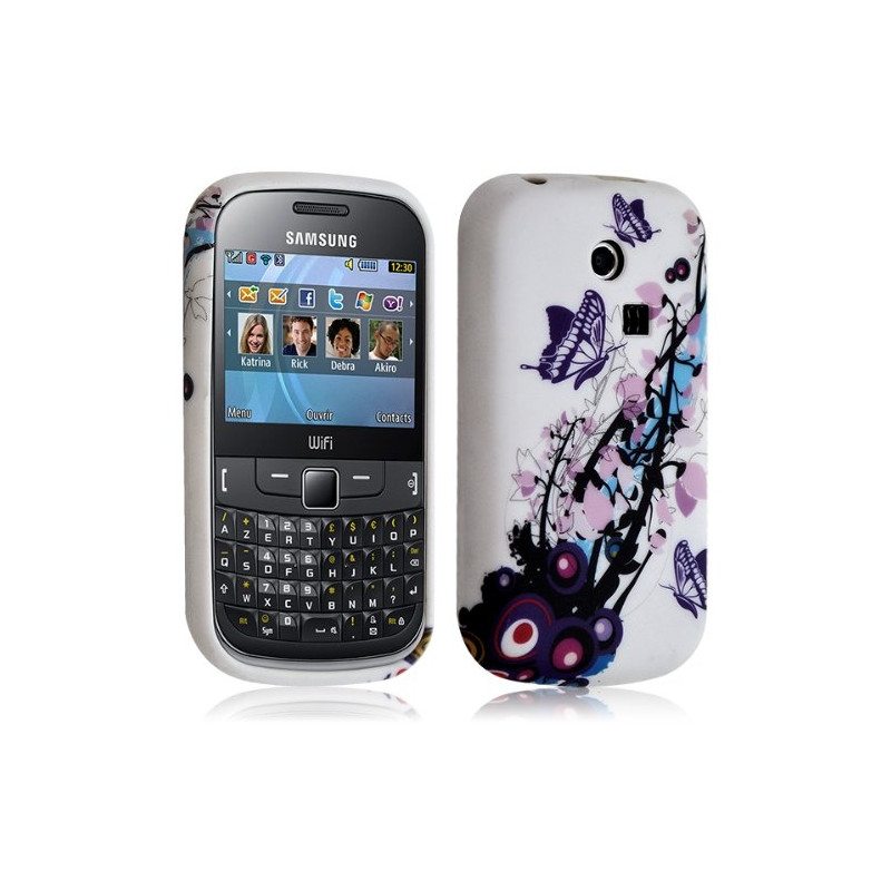 Housse coque etui en gel pour Samsung Chat 335 S3350 avec motif HF01