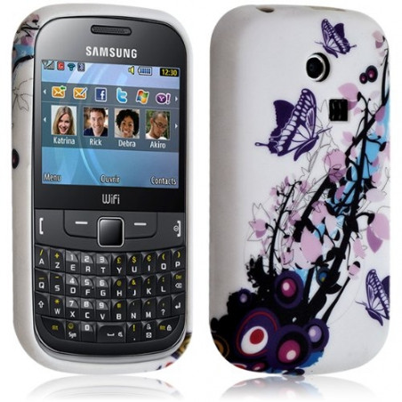 Housse coque etui en gel pour Samsung Chat 335 S3350 avec motif HF01