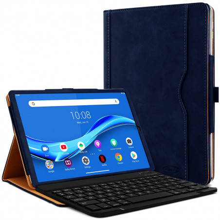 Clavier AZERTY + Étui de Protection Bleu Foncé pour Lenovo Tab M10 FHD Plus 2e Gén 10.3"