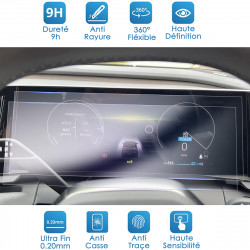 Protection d'écran pour Renault Megane E-Tech Digital Cockpit 2022 2023 12,3 Pouces (Pack x2)