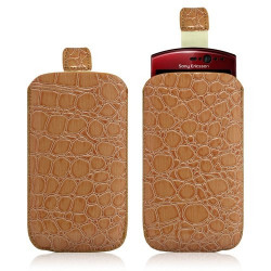 Housse coque étui pochette style croco pour Sony Ericsson Xperia Kyno