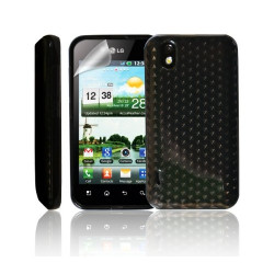 Housse étui coque en gel pour LG Optimus Black + Film de protection