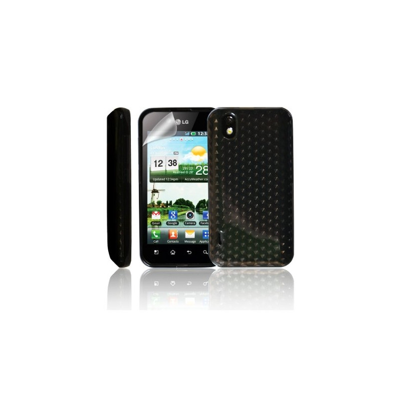 Housse étui coque en gel pour LG Optimus Black + Film de protection