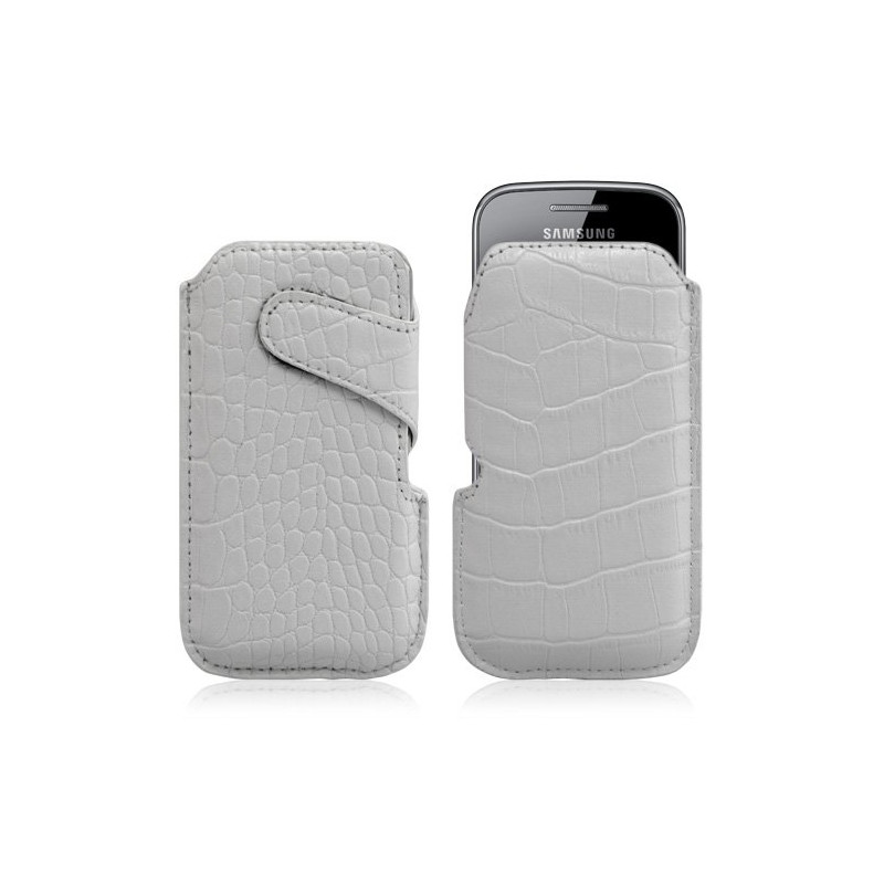 Housse coque étui pochette style croco pour Samsung Galaxy Gio S5660