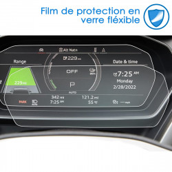 Protection d'écran en Verre Flexible pour Audi Q4 Q5 Etron 2021 2022 2023 Cockpit (10.25 Pouces)