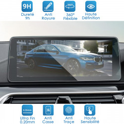 Protection d'écran en Verre Flexible pour BMW Série 5 G30 G31 G38 2021 2022 Navigation (12,3 Pouces)