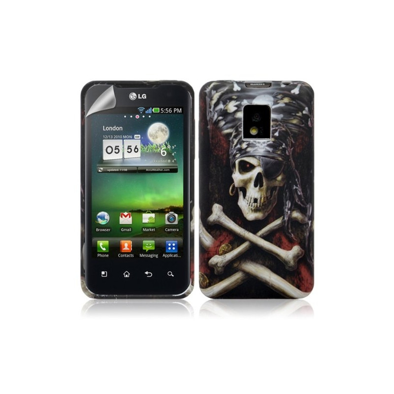 Housse coque étui en gel pour LG Optimus 2X + film protecteur