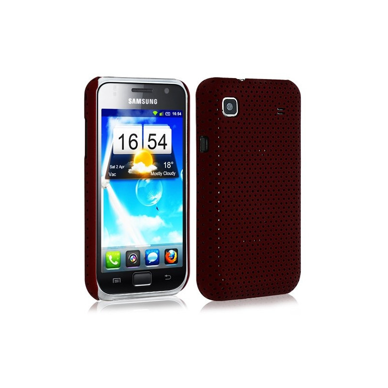 Housse étui coque rigide pour Samsung Galaxy S i9000 couleur rouge