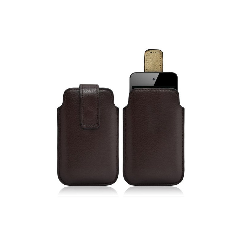 Housse coque étui pochette marron pour Apple Ipod Touch 4G