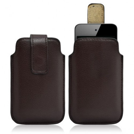 Housse coque étui pochette marron pour Apple Ipod Touch 4G