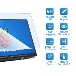 Protection en Verre Fléxible pour Raspberry Pi écran 10,1 Pouces