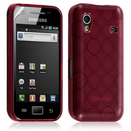 Housse étui coque en gel hydro pour Samsung Galaxy Ace S5830 couleur rouge