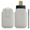 Housse coque étui pochette blanc pour Apple Ipod Touch 1G/2G/3G + Stylet