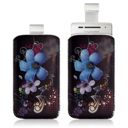 Housse coque étui pochette pour Sony Ericsson Xperia X8 avec motif